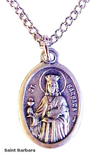 St. Barbara Medal Necklaces