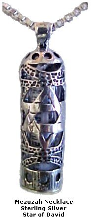Mezuzah Necklace with Star of David