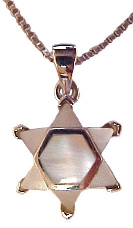Mother of Pearl Necklace ~ Star of David