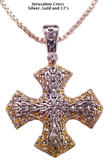 14 Stations Cross Gold & Silver with CZ's