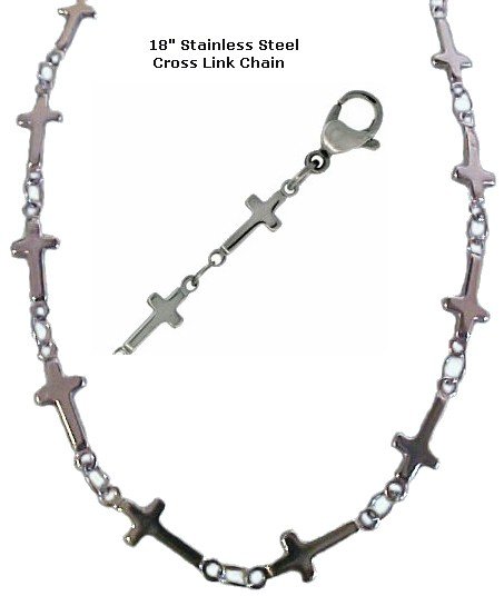 Stainless Steel Crosses Chain Collar