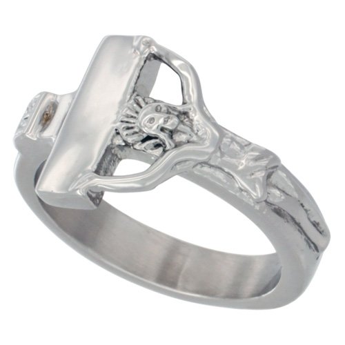 Stainless Steel Crucifix Ring