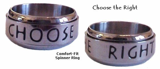 "Choose The Right" - Spinner Ring Comfort-Fit