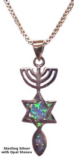 Messianic Seal Silver with Opals