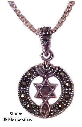 Messianic Necklace with Marcasites