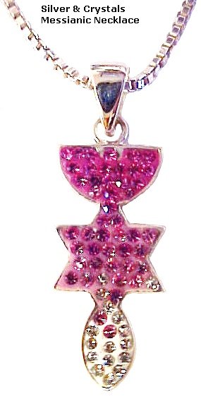 Messianic Silver & Crystals Necklace