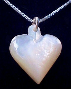 Mother of Pearl ~ Heart Necklace
