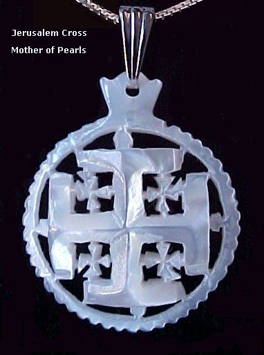 Mother of Pearls Jerusalem Cross