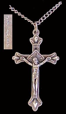 Pewter Crucifix Necklace - Jerusalem