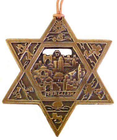 Star of David with Jerusalem View