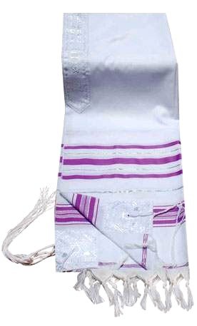 Prayer Shawls Lavender & Silver Trims