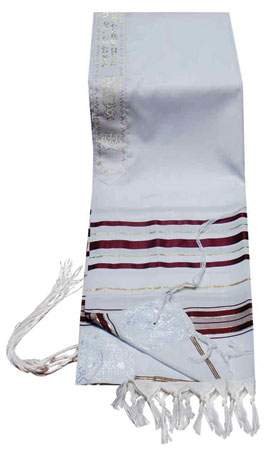 Prayer Shawls Red Wine & Gold