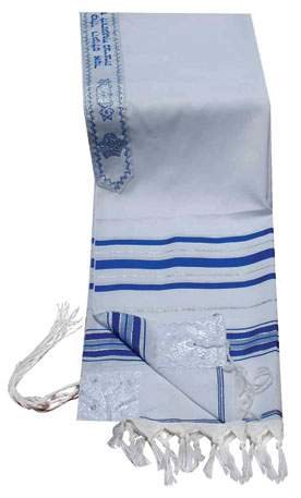Prayer Shawls (Tallit) Blue & Silver