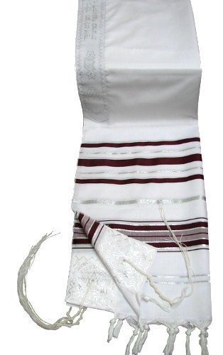 Prayer Shawls Burgundy & Silver