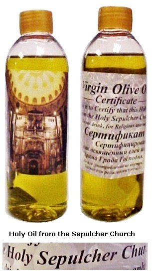 Large Holy Oil from the Sepulcher Church in Jerusalem