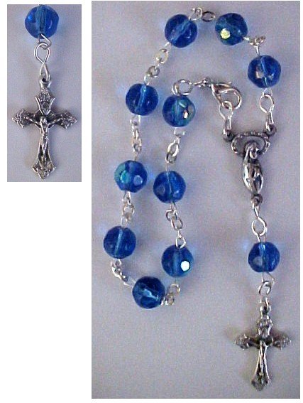 Blue Sapphire Rosary Bracelet