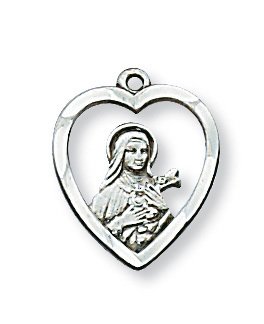 Sterling Silver St. Therese Pendant