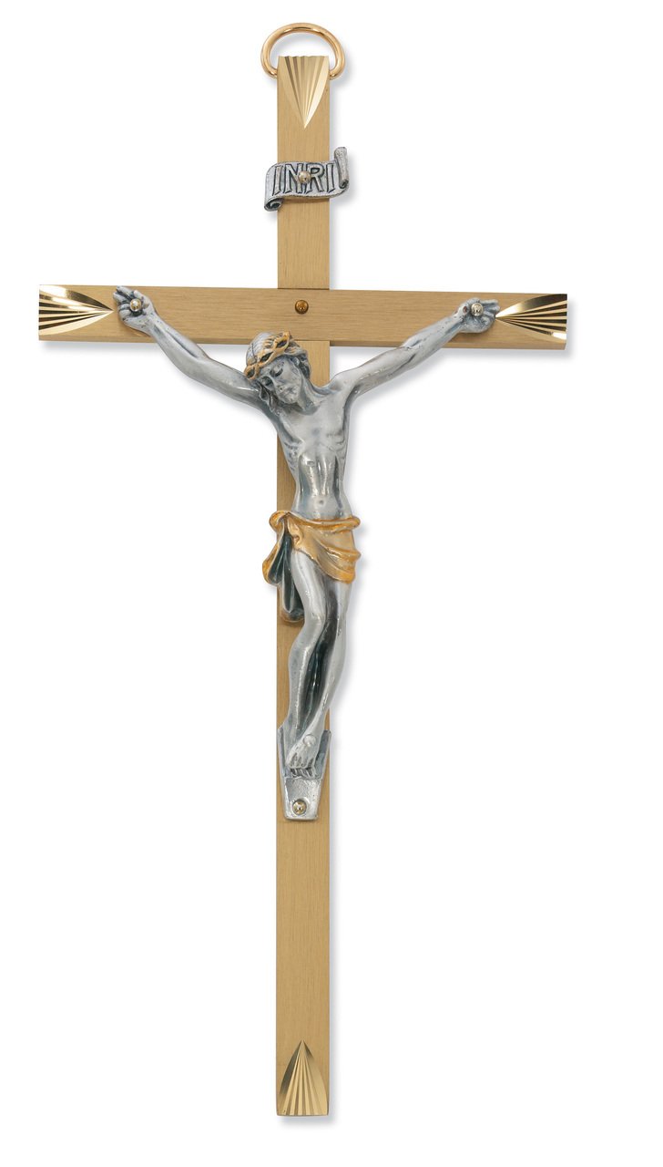 10 in. Brass Crucifix