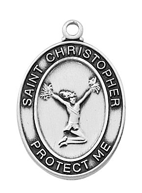 Sterling Silver Girls Cheerleading Pendant