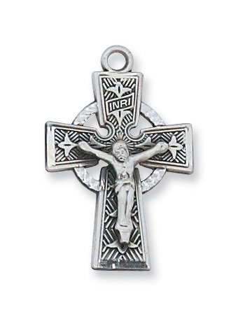Sterling Silver Celtic Crucifix Pendant
