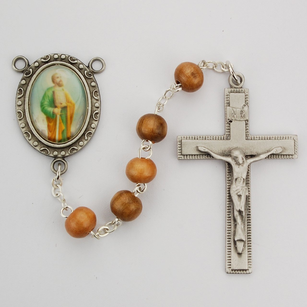 Olive Wood St Paul Rosary Boxed