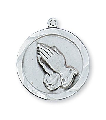 Sterling Silver Praying Hands Pendant