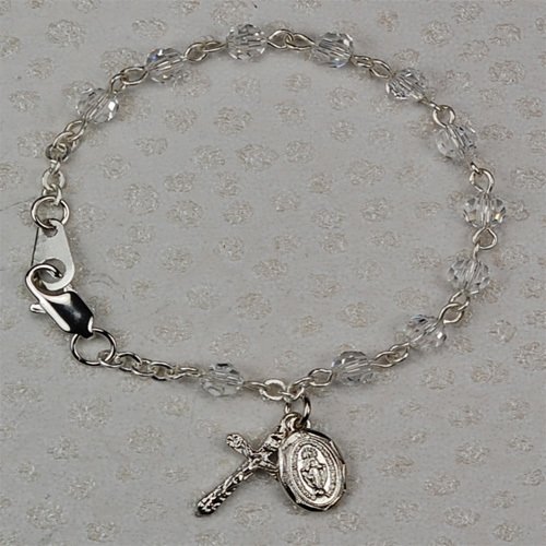 5 1/2in Crystal Baby Bracelet Boxed