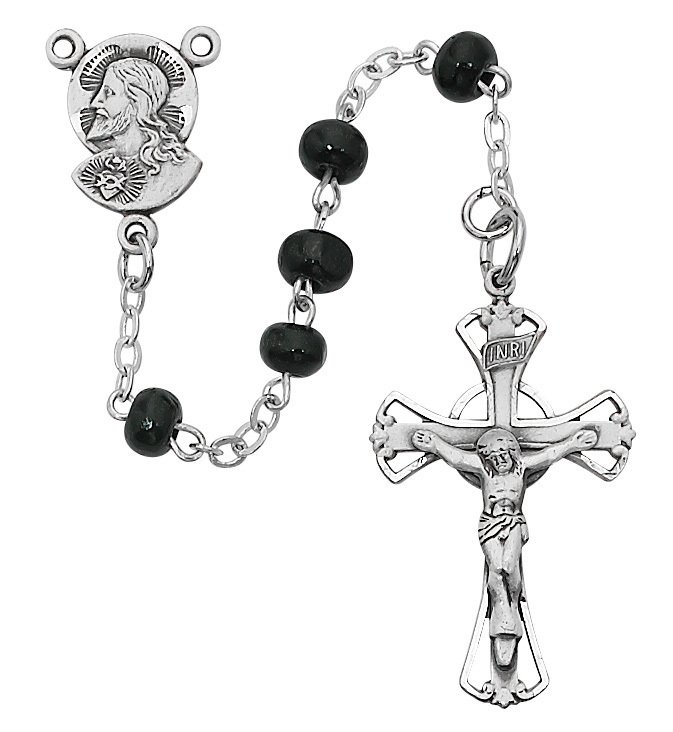 Black Wood Youth Rosary Boxed
