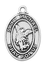 Sterling St Michael Baby Pendant Boxed