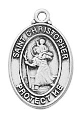 Sterling Silver St Christopher Pendant
