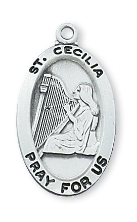 Sterling Silver St. Cecilia Pendant