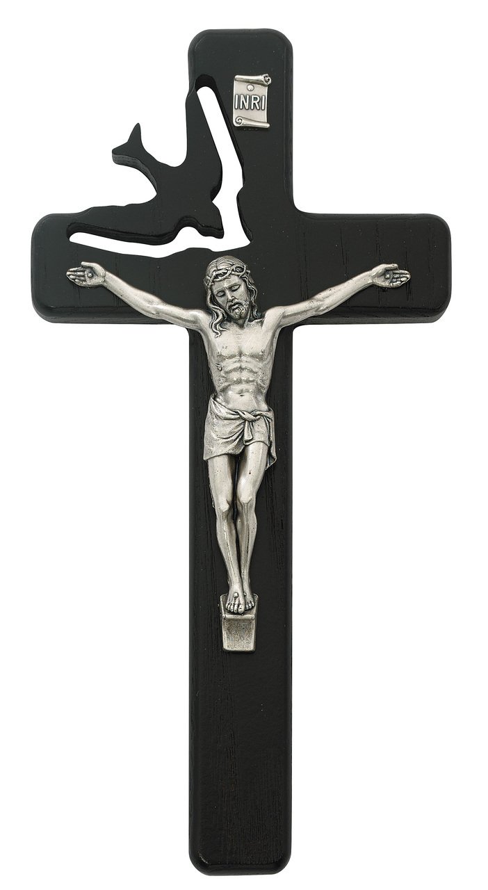 8in Black Holy Sprit Crucifix