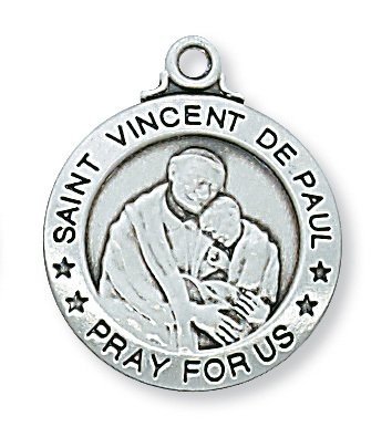 Sterling Silver St. Vincent De Paul Pendant
