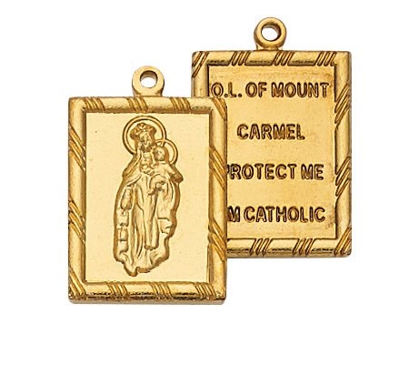 Gold over Sterling Scapular Pendant
