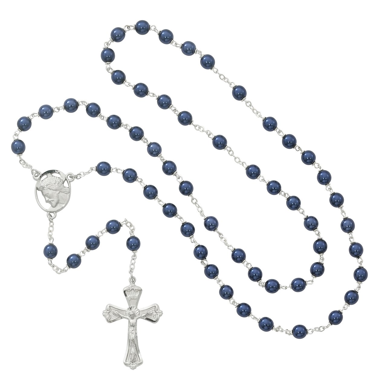 Blue Ecce Homo Rosary Boxed