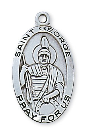 Sterling Silver St. George Pendant