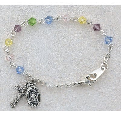 5 1/2in Multi Crystal Baby Bracelet