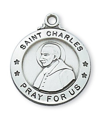 Sterling Silver St. Charles Borromeo Pendant