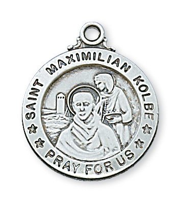 Sterling Silver St. Maximillion Kolbe Pendant