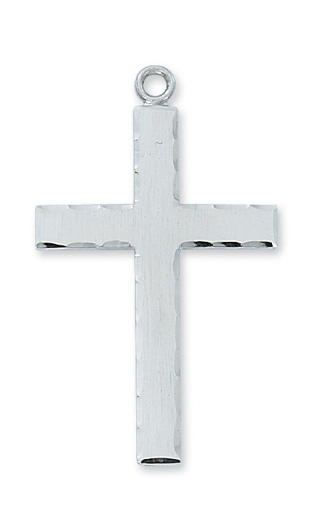 Sterling Silver Lord's Prayer Cross Pendant