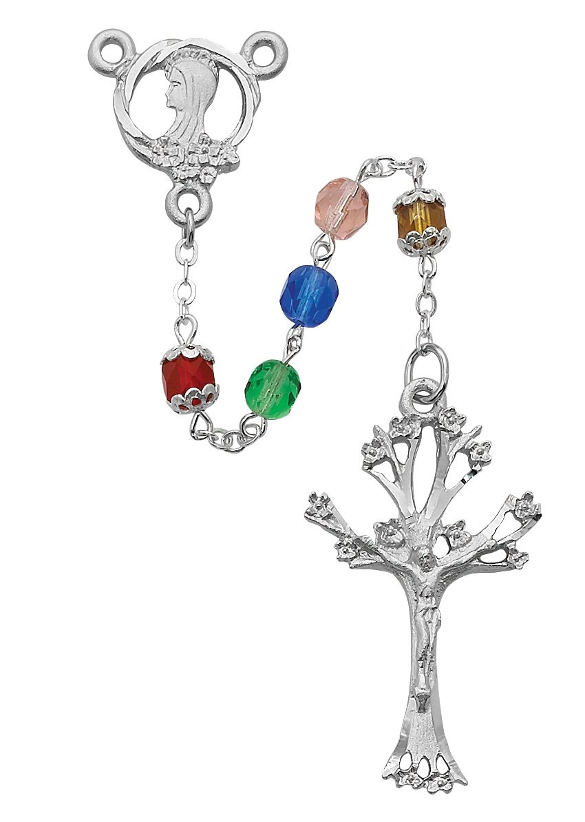 Tree of Life Birth Month Rosary Boxed.