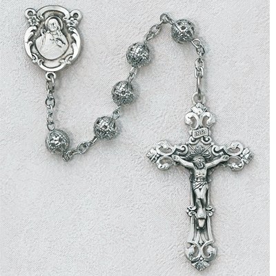 Filigree Metal Rosary Boxed