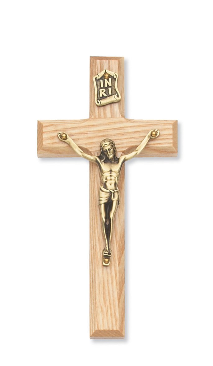 6 in. Oak Crucifix