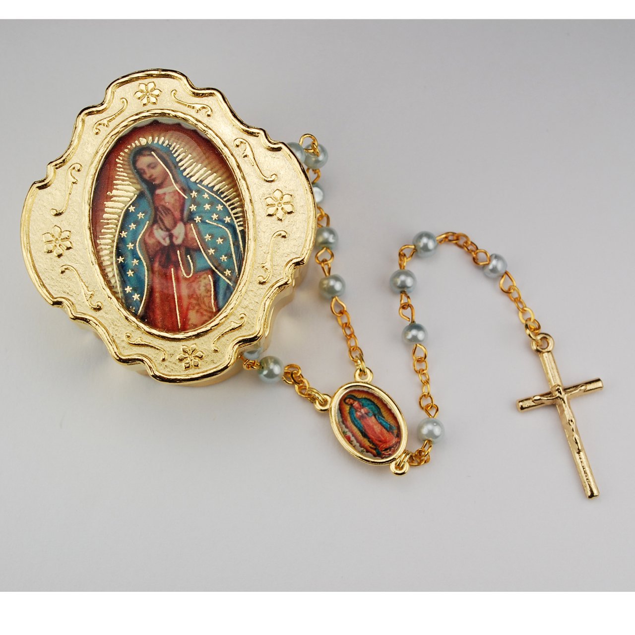 Guadalupe Box and Blue Rosary