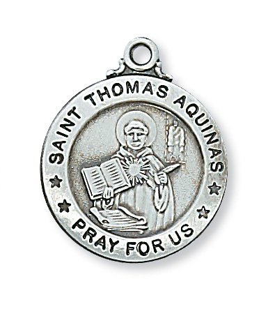 Sterling Silver St. Thomas Aquinas Pendant