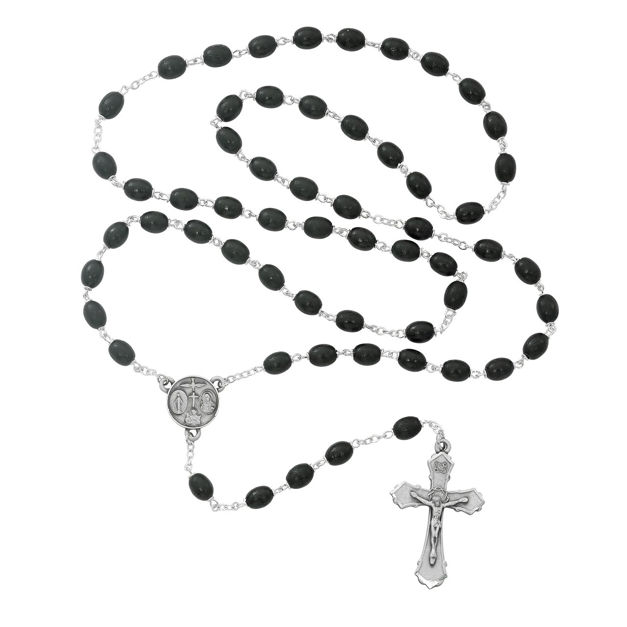 Black  Wood 4-Way Rosary Boxed