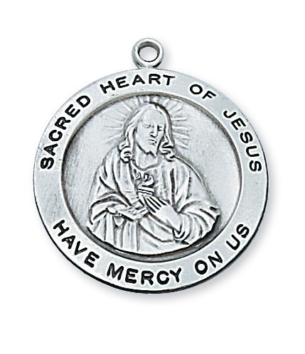 Sterling Silver Sacred Heart Pendant