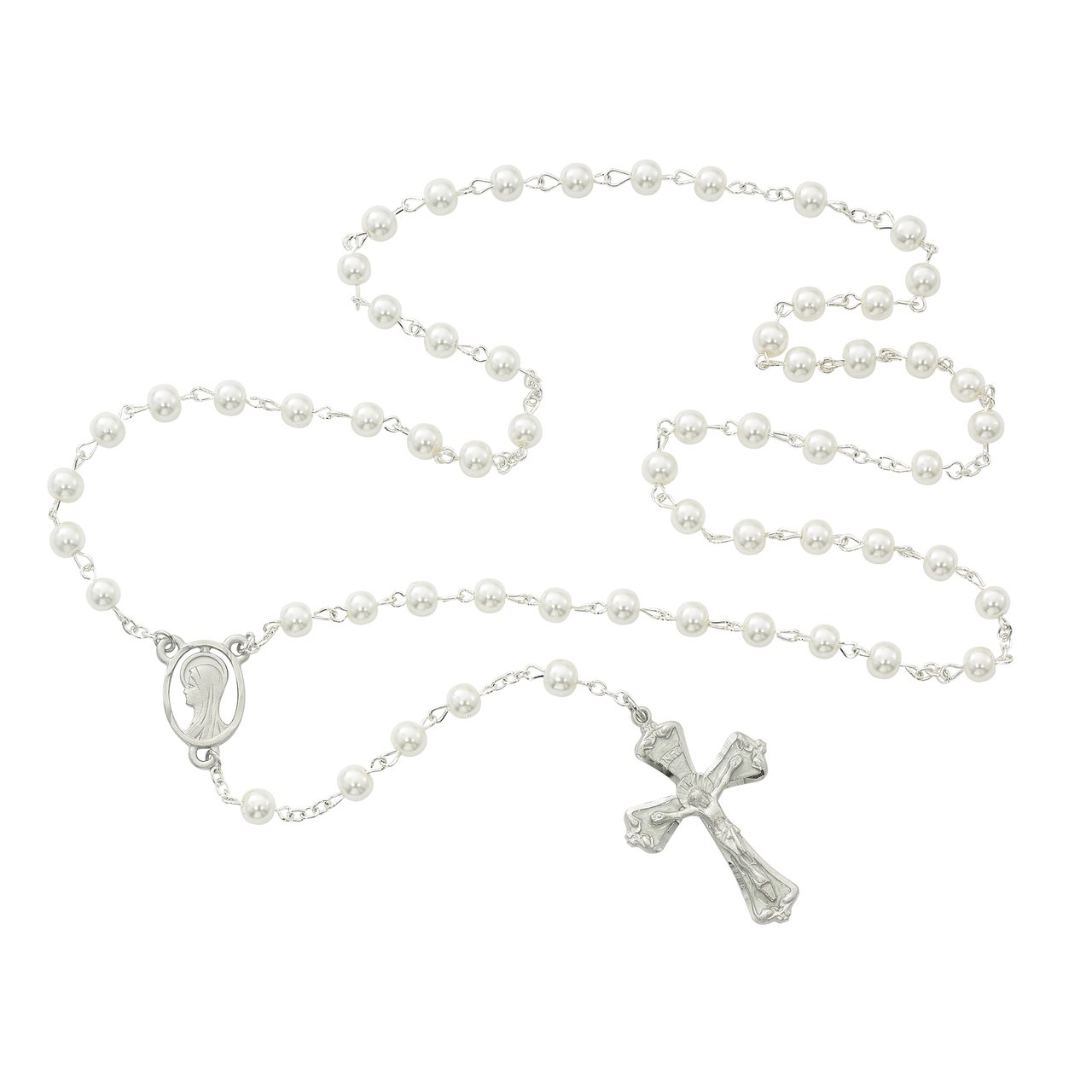 Pearl Madonna Rosary Boxed