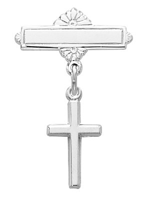 Sterling Cross Baby Pin Boxed
