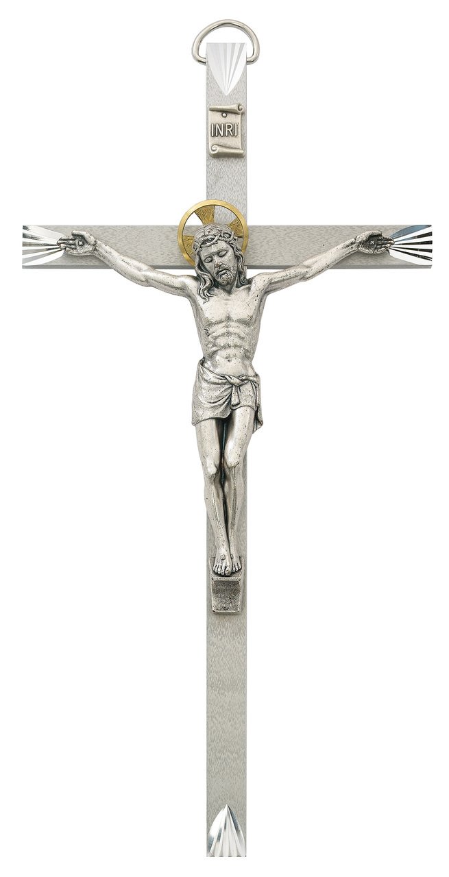 10 in. Aluminum Crucifix